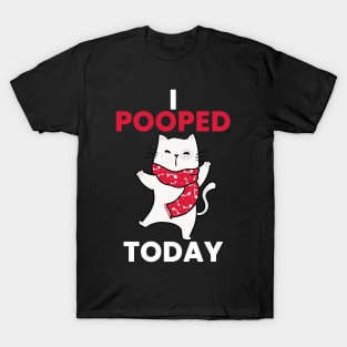 Cat, Hooray I Pooped Today T-Shirt